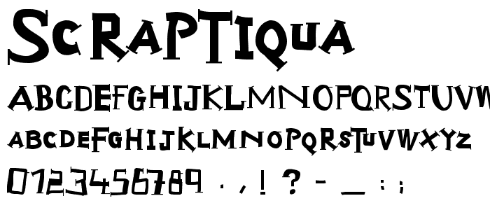 ScrapTiqua font