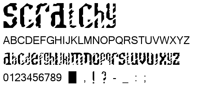 Scratchy font