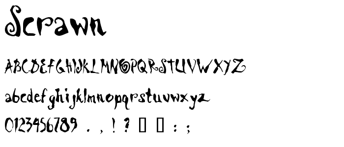 Scrawn font