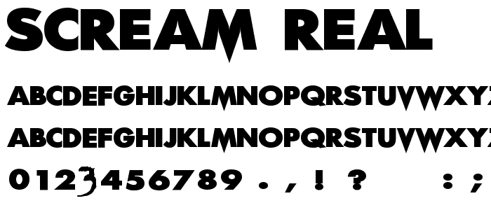 Scream Real font