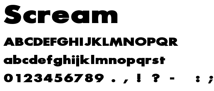 Scream font