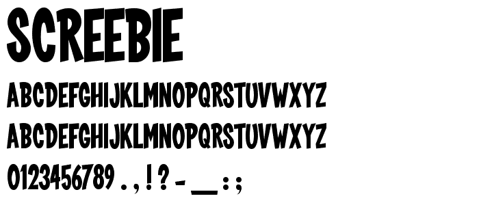 Screebie font