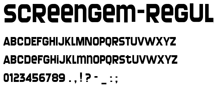 Screengem-Regular font