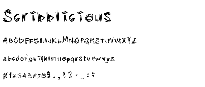 Scribblicious font