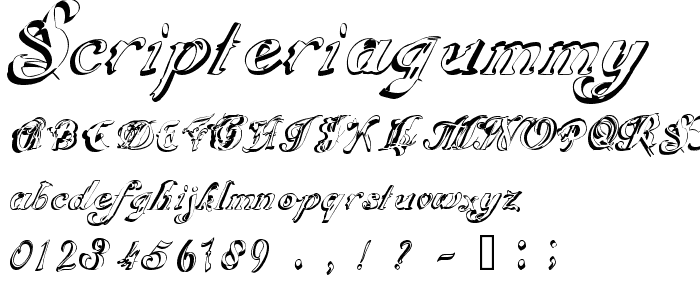 ScripteriaGummy font