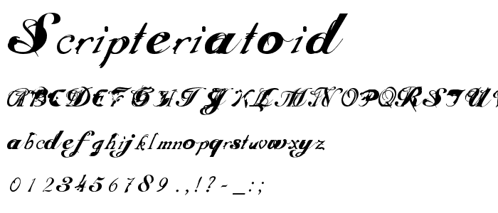 ScripteriaToid font