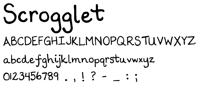 Scrogglet font