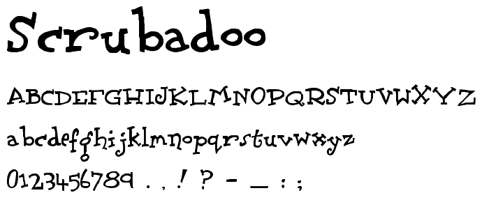 Scrubadoo font