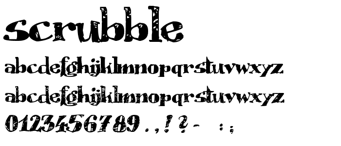 Scrubble font
