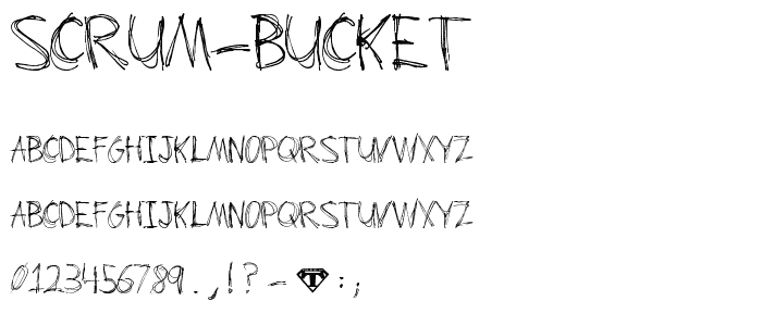 Scrum-Bucket font