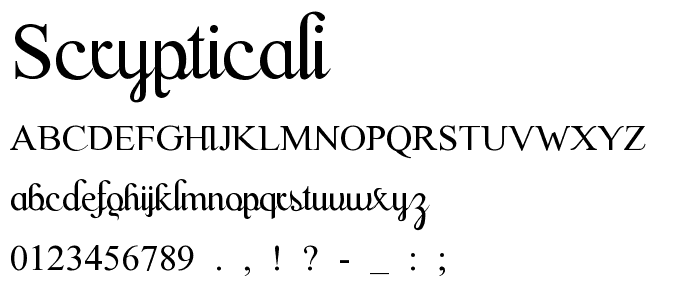 Scrypticali font
