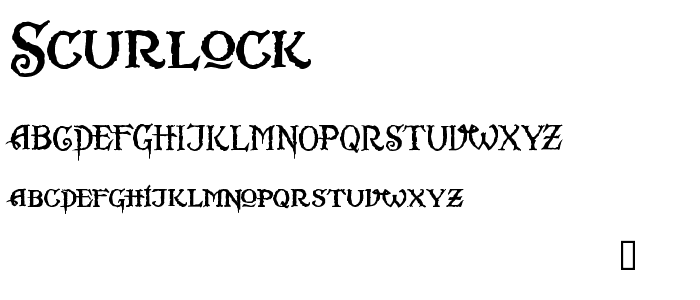 Scurlock font