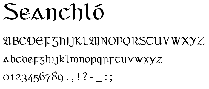 Seanchló font