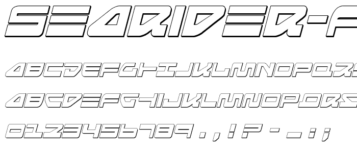 Searider Falcon 3D Italic police