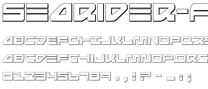 Searider Falcon 3D font