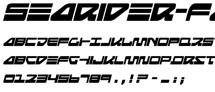 Searider Falcon Italic font