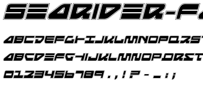 Searider Falcon Pro Italic font