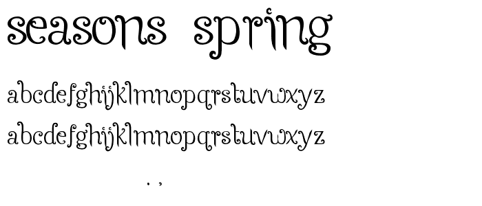 Seasons-Spring font