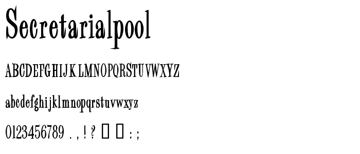 SecretarialPool font