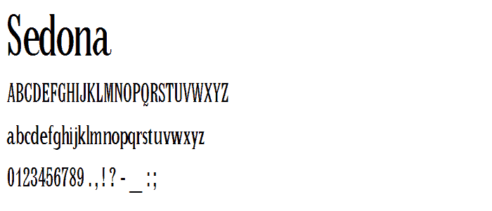 Sedona font