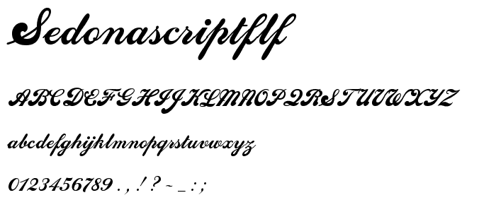SedonaScriptFLF font