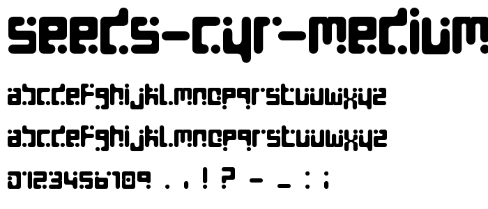 Seeds Cyr Medium font