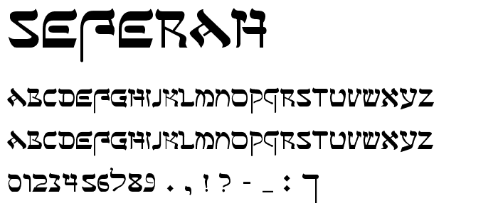 SeferAH font