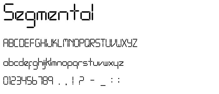 Segmental font