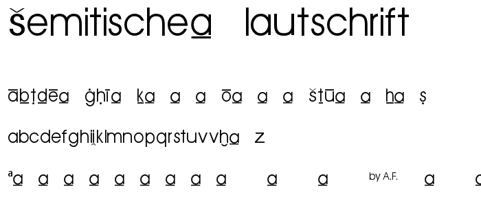 Semitische Lautschrift font