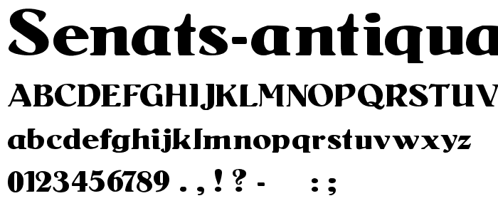 Senats Antiqua font