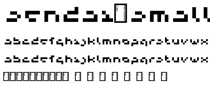 Sendai Smallprint font