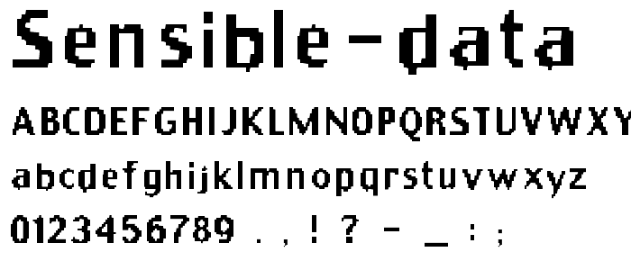 Sensible Data font