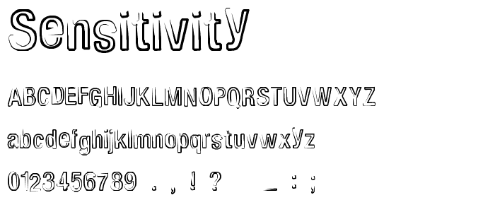 Sensitivity font