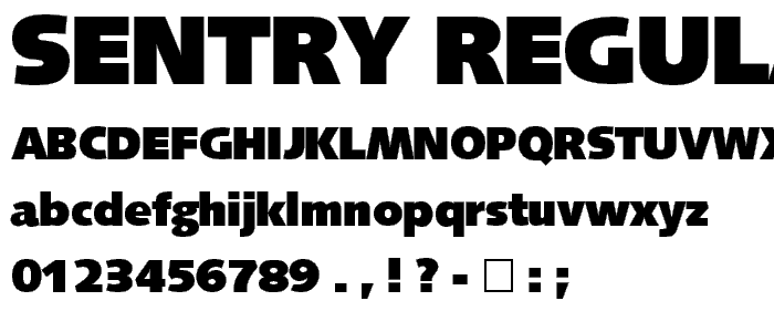 Sentry Regular font