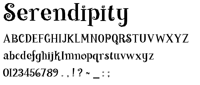Serendipity font