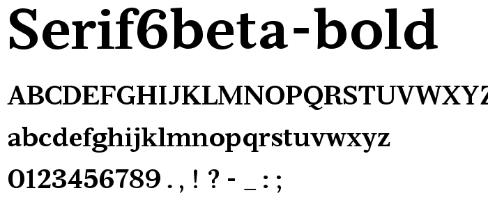 Serif6Beta Bold police