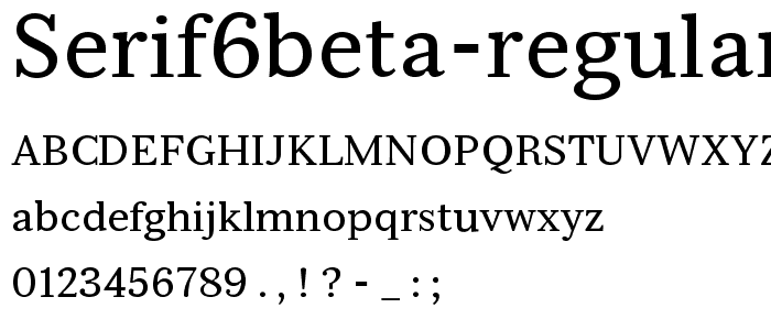 Serif6Beta Regular font