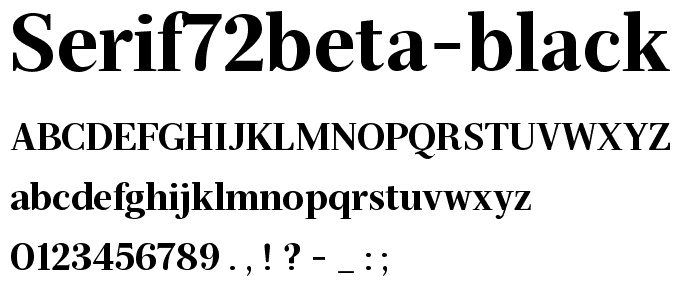 Serif72Beta Black font