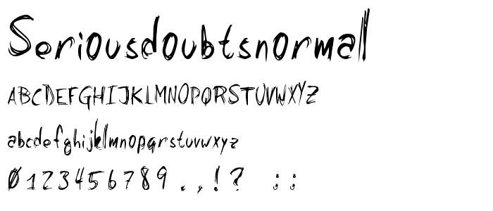 Serious Doubts Normal font