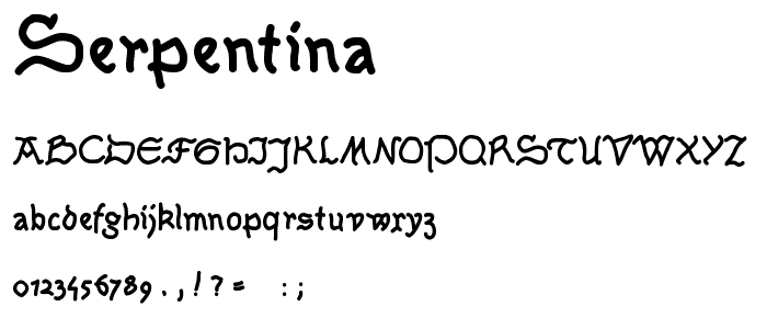 Serpentina font