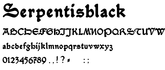 SerpentisBlack font