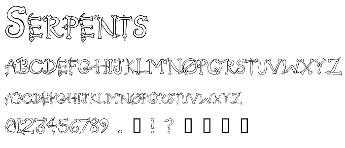 Serpents font