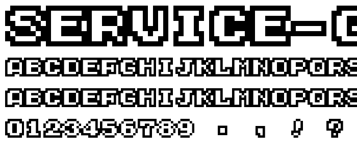 Service Games Oldskool Outline font