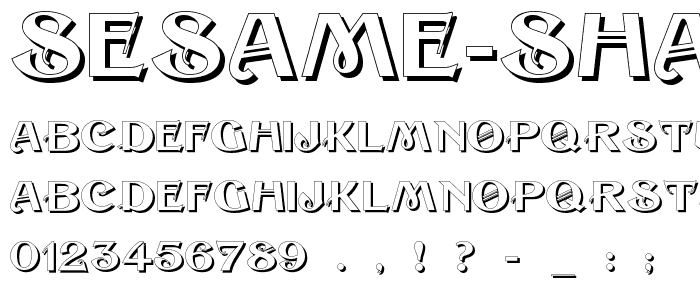 Sesame Shadow font