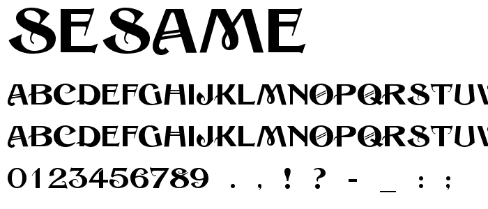 Sesame font