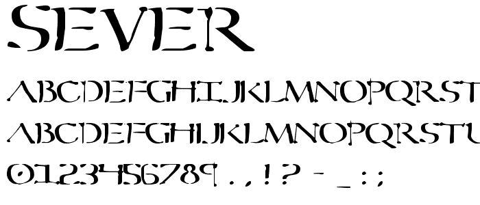 Sever font