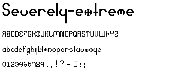Severely Extreme font