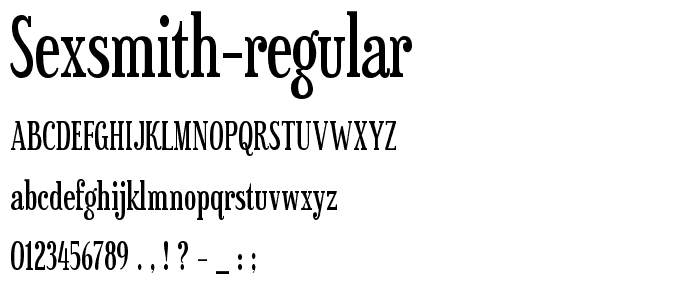 Sexsmith-Regular font