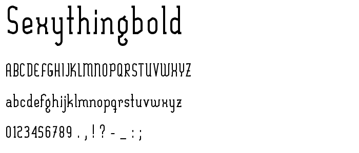 SexythingBold font