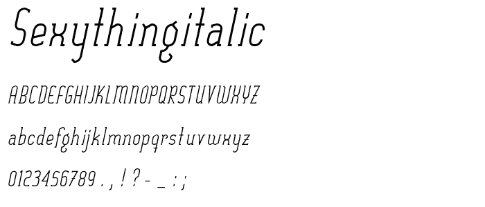 SexythingItalic font